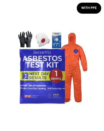 Full asbestos test kit with PPE